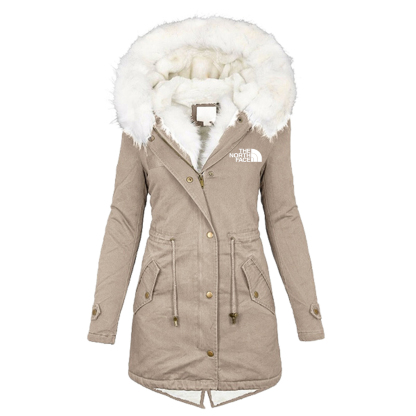 Abrigo Oxford largo con capucha de invierno para mujer