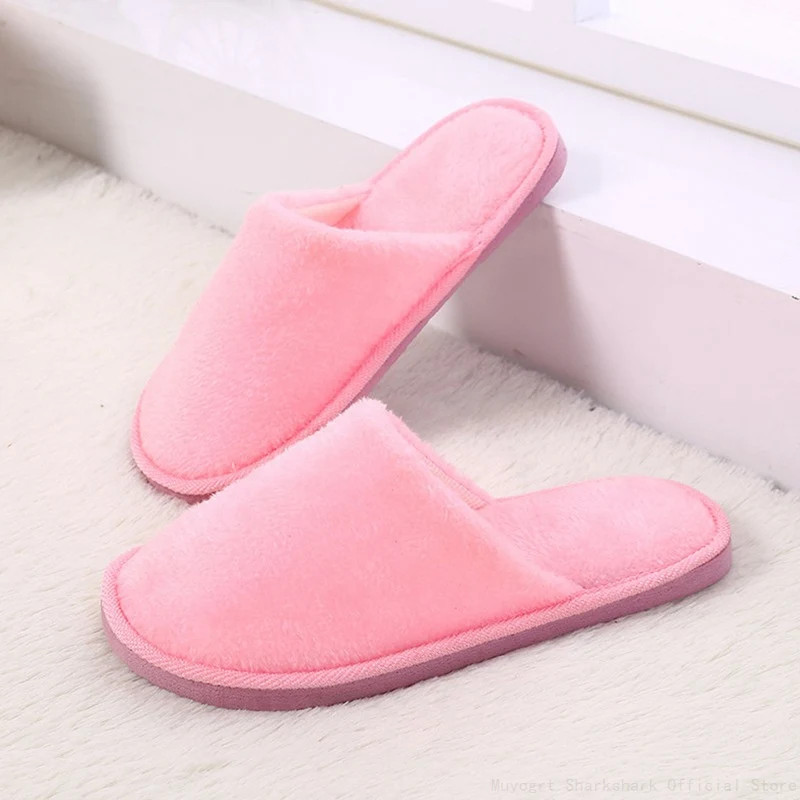 2024 Women Winter Boots Slippers Thickening Plush Warm Snow Boot Couple Thick Heels Cotton Shoes Plus Size Platform Slides Botas