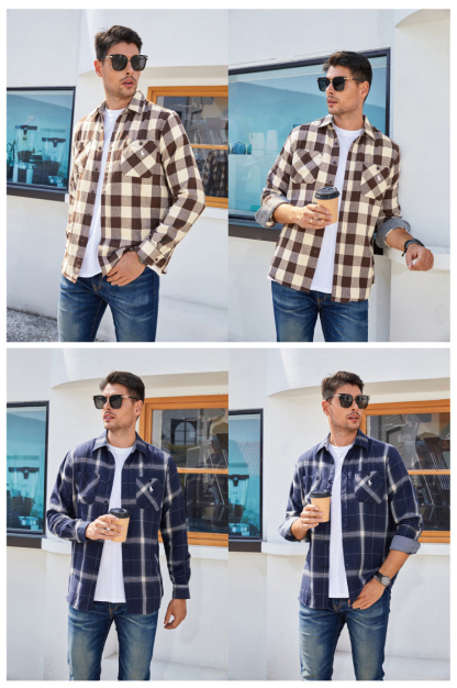 Ralkhjgph Lauren Men's flannel plaid shirt