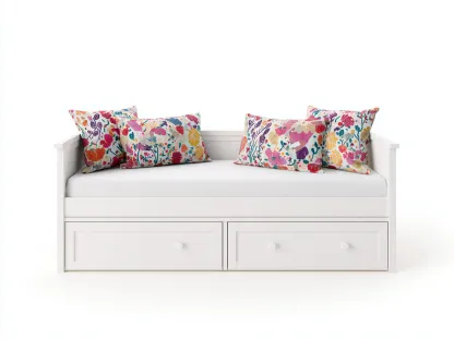 Canapé lit en bois 200x90x85 cm - blanc - design classique avec rangement intégré-Oakupden