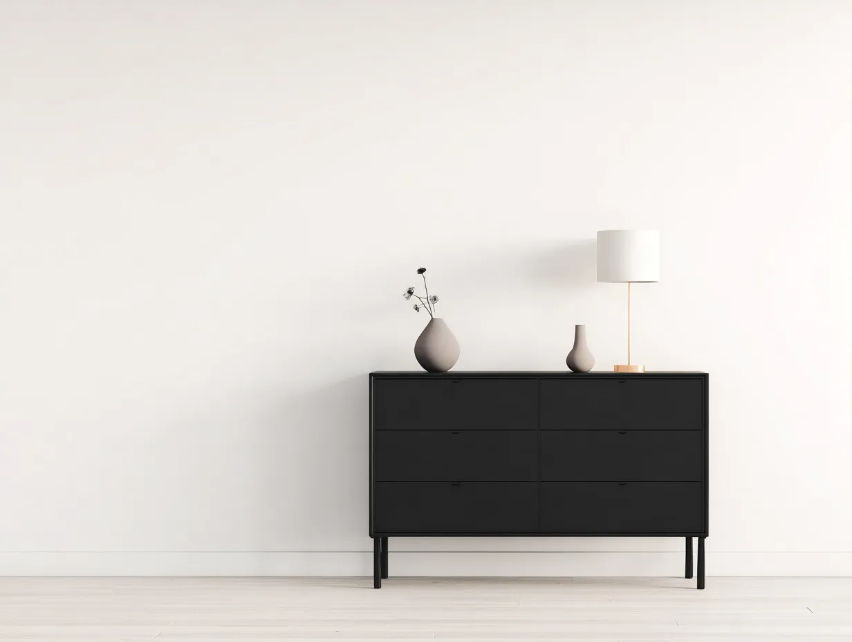 Meuble d'entrée en bois 120x40x80 cm - noir - rangement intérieur style moderne-Oakupden