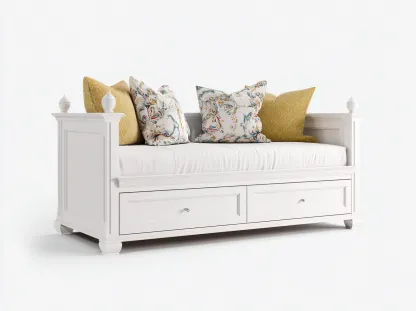 Canapé lit en bois 210x90x85 cm - blanc - couchage d'appoint avec rangement style classique-Oakupden