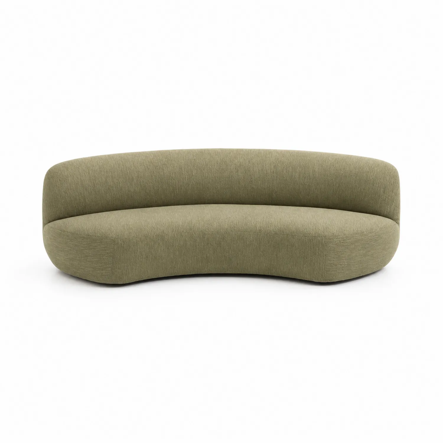 Sofa Zakrzywiona Tkanina Poliester 300cm Oliwkowy