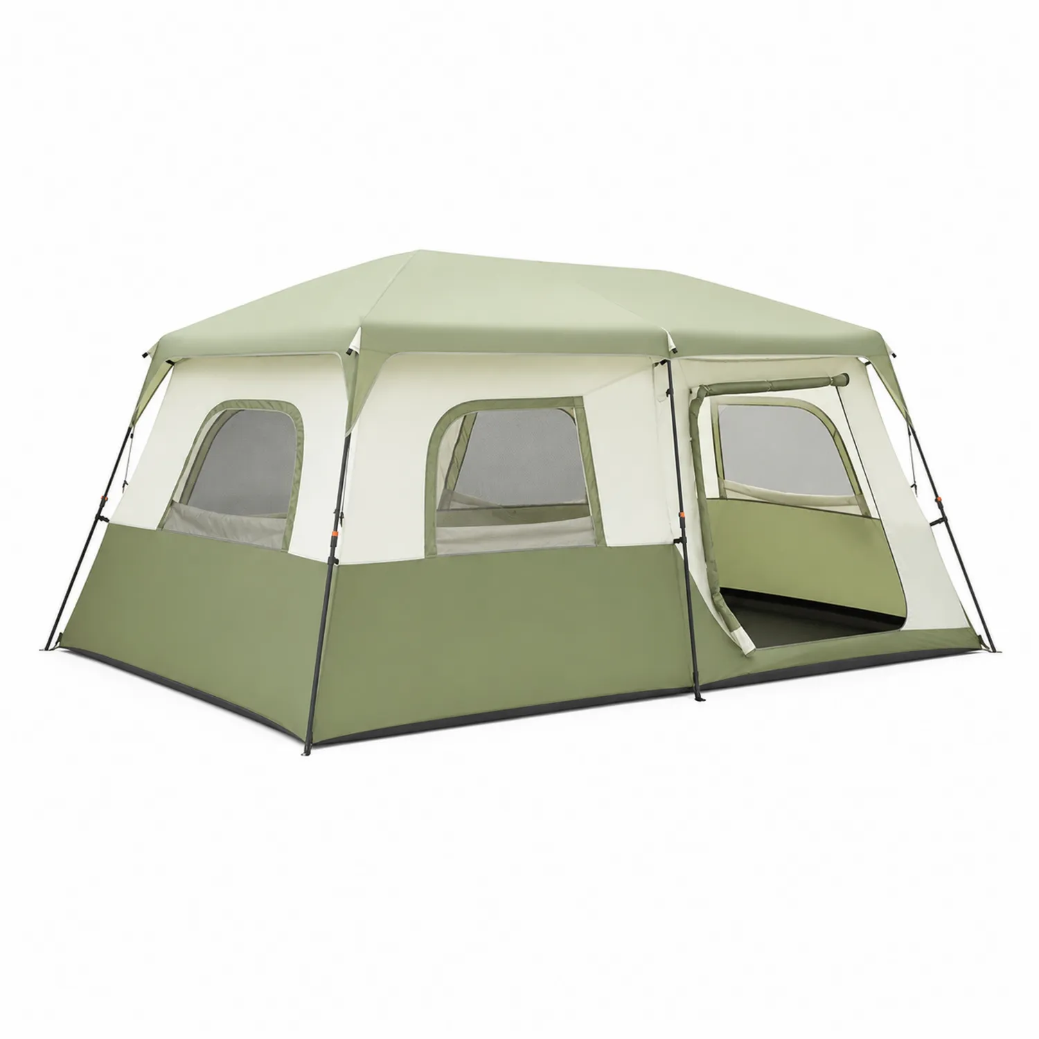 Namiot prostokątny 8-osobowy 396x396x218 cm zielony poliester