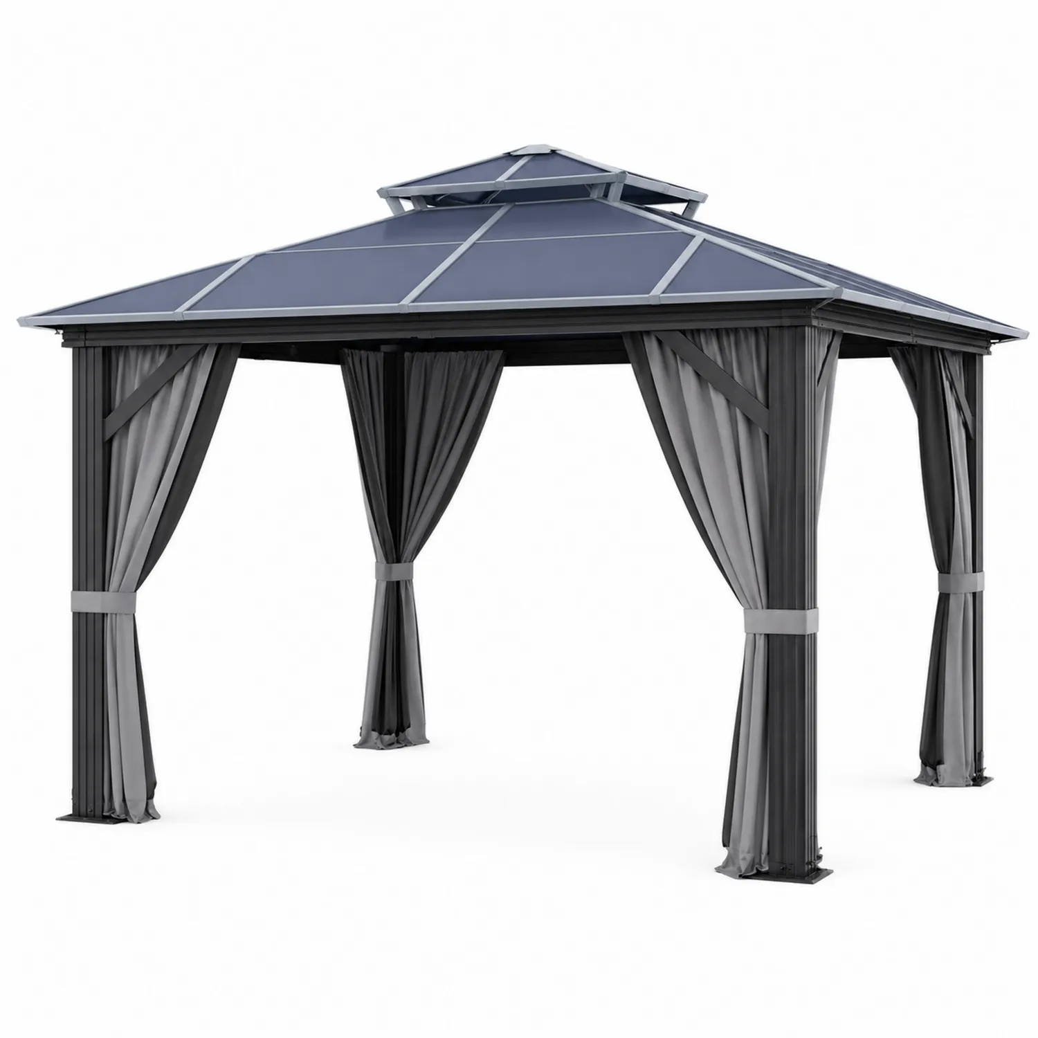 Altana ogrodowa z aluminium i poliwęglanu Antracyt 4m x 3m
