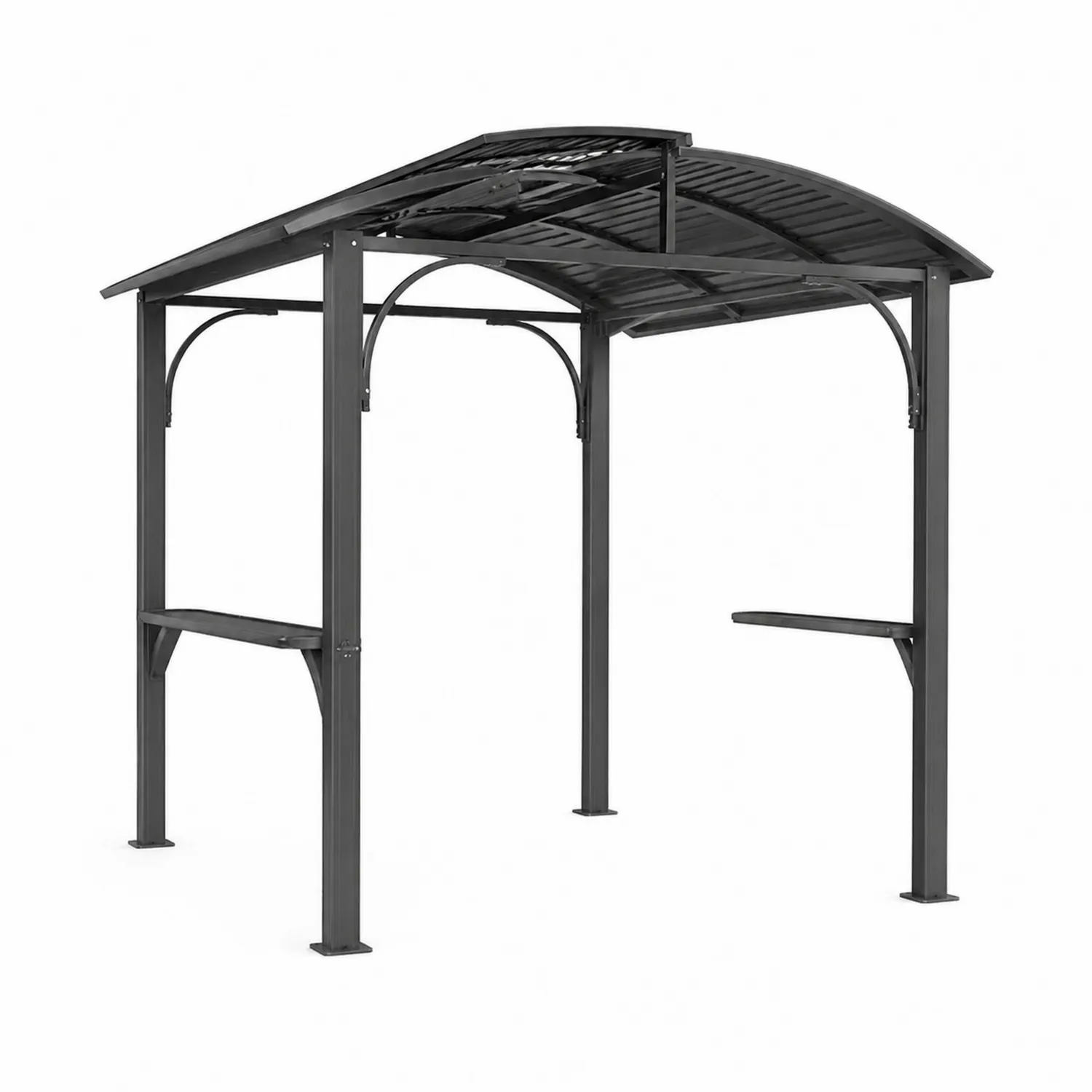 Altana ogrodowa stalowa z półkami 250x150x220cm