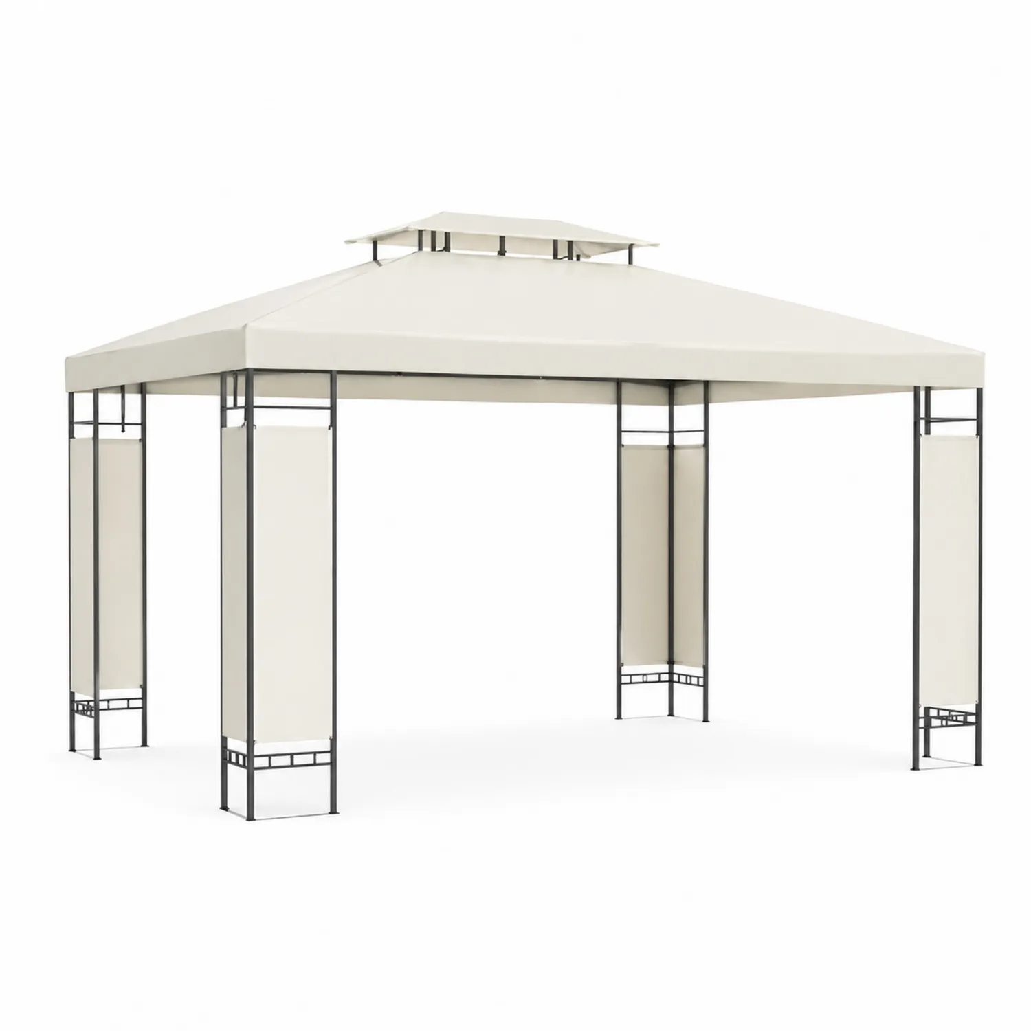 Pawilon ogrodowy stalowy 300x400 cm beżowy