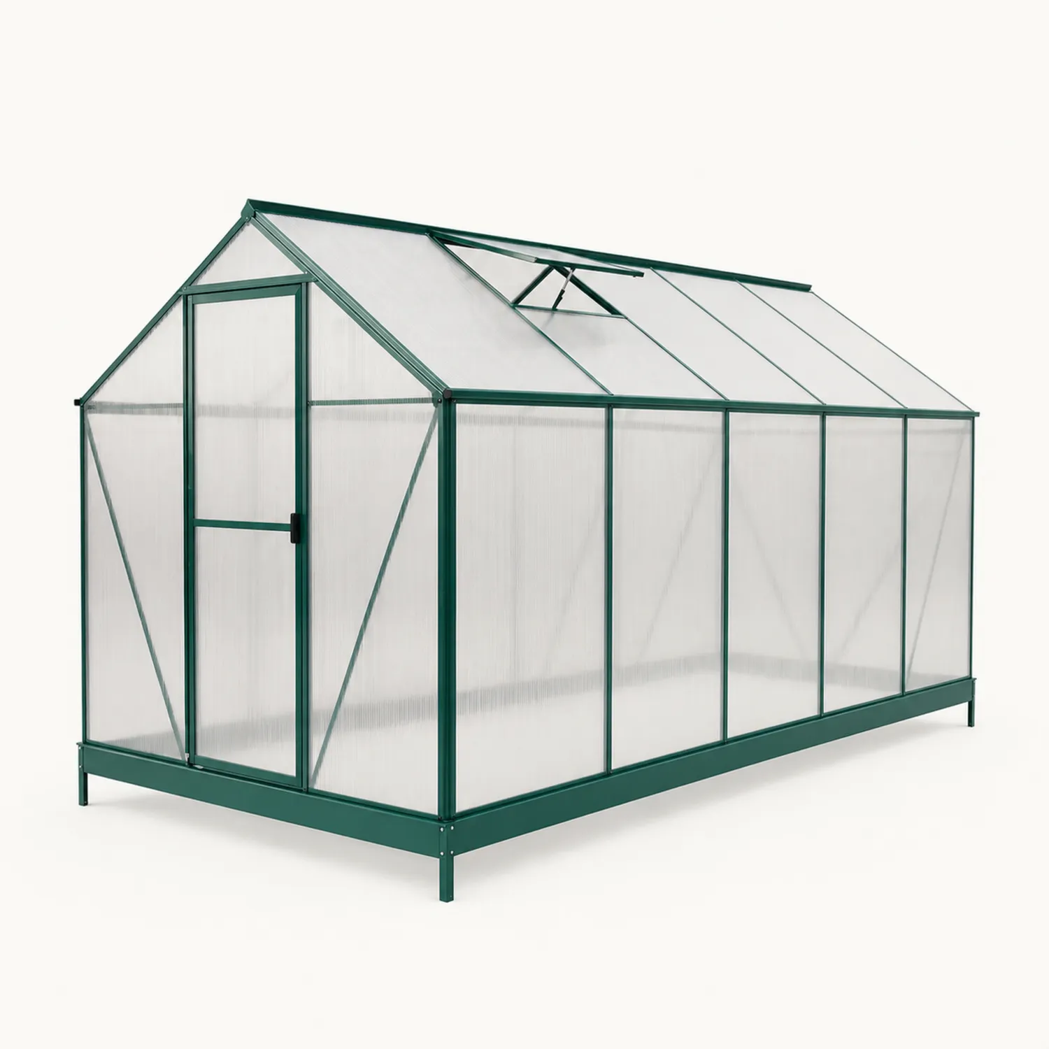 Szklarnia aluminiowa z poliwęglanu 250x190x195 cm zielona