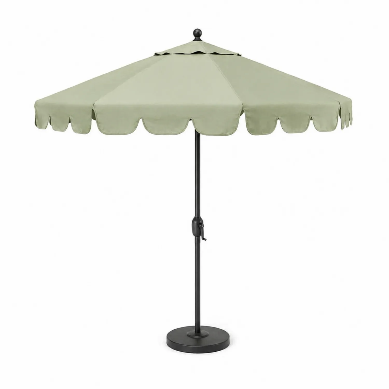 Parasol tarasowy okrągły 200 cm poliester jasnozielony