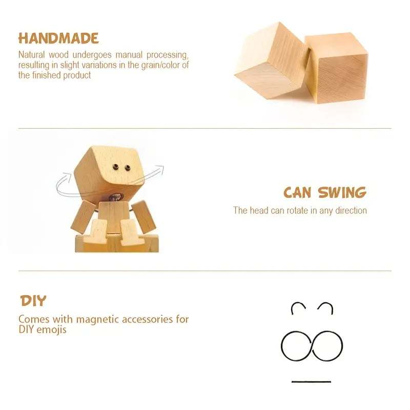 (🌲Early Christmas Sale- 49% OFF) Wobbly Wooden Smile Ornament