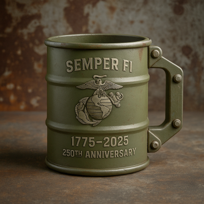 Handmade 250th Anniversary Oil Barrel Mug - 100% Made in the USA