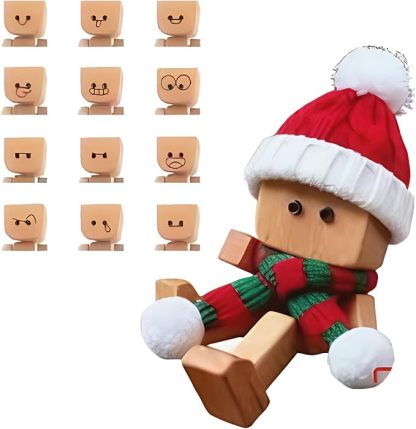 (🌲Early Christmas Sale- 49% OFF) Wobbly Wooden Smile Ornament