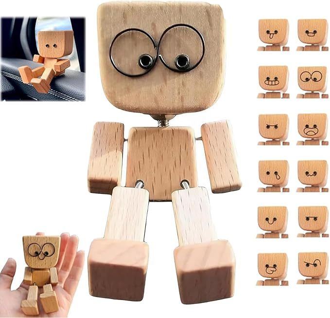 (🌲Early Christmas Sale- 49% OFF) Wobbly Wooden Smile Ornament