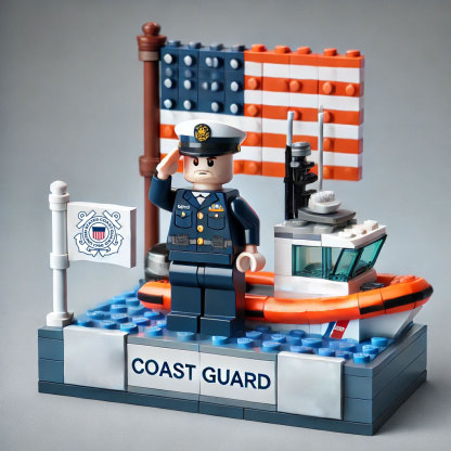 U.S. Military 250th Anniversary Patriotic Building Blocks - 100% Made in the USA