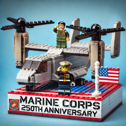 U.S. Military 250th Anniversary Patriotic Building Blocks - 100% Made in the USA