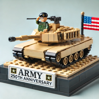 U.S. Military 250th Anniversary Patriotic Building Blocks - 100% Made in the USA
