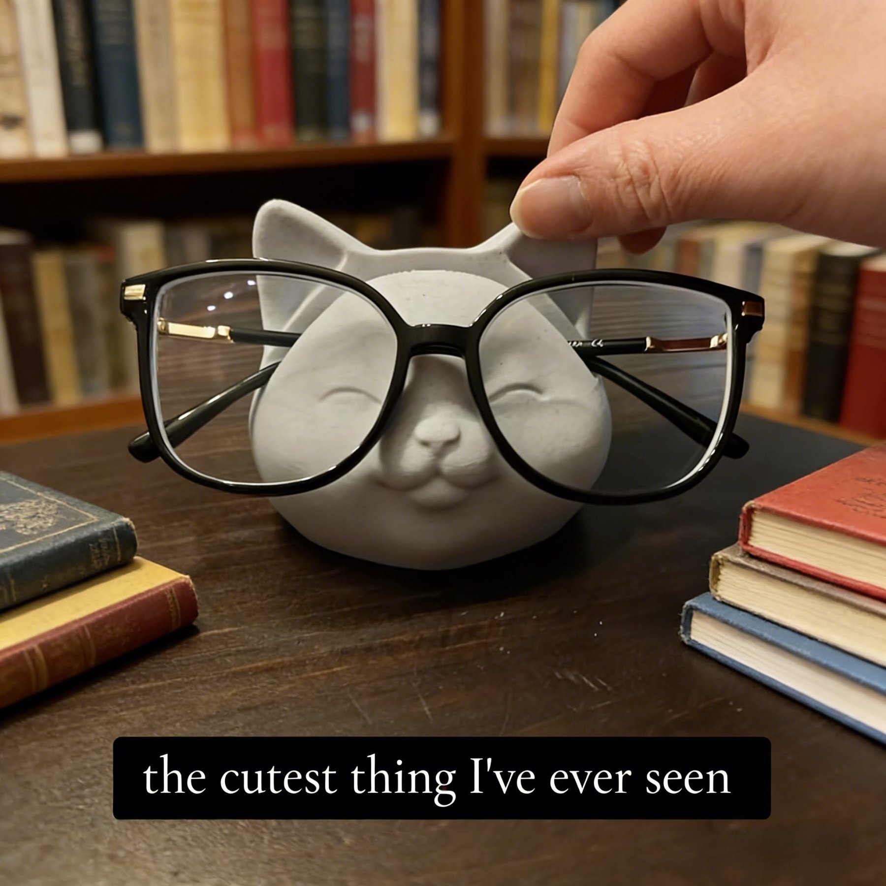 🐱 Cat-Shaped Eyeglass Holder — Cute & Functional Desk Accessory