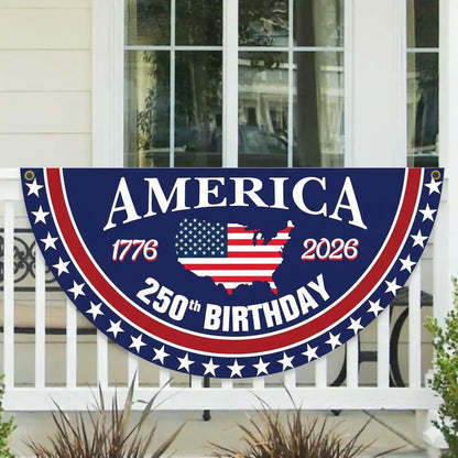 USA 250th Birthday Bunting Flag - Made in America