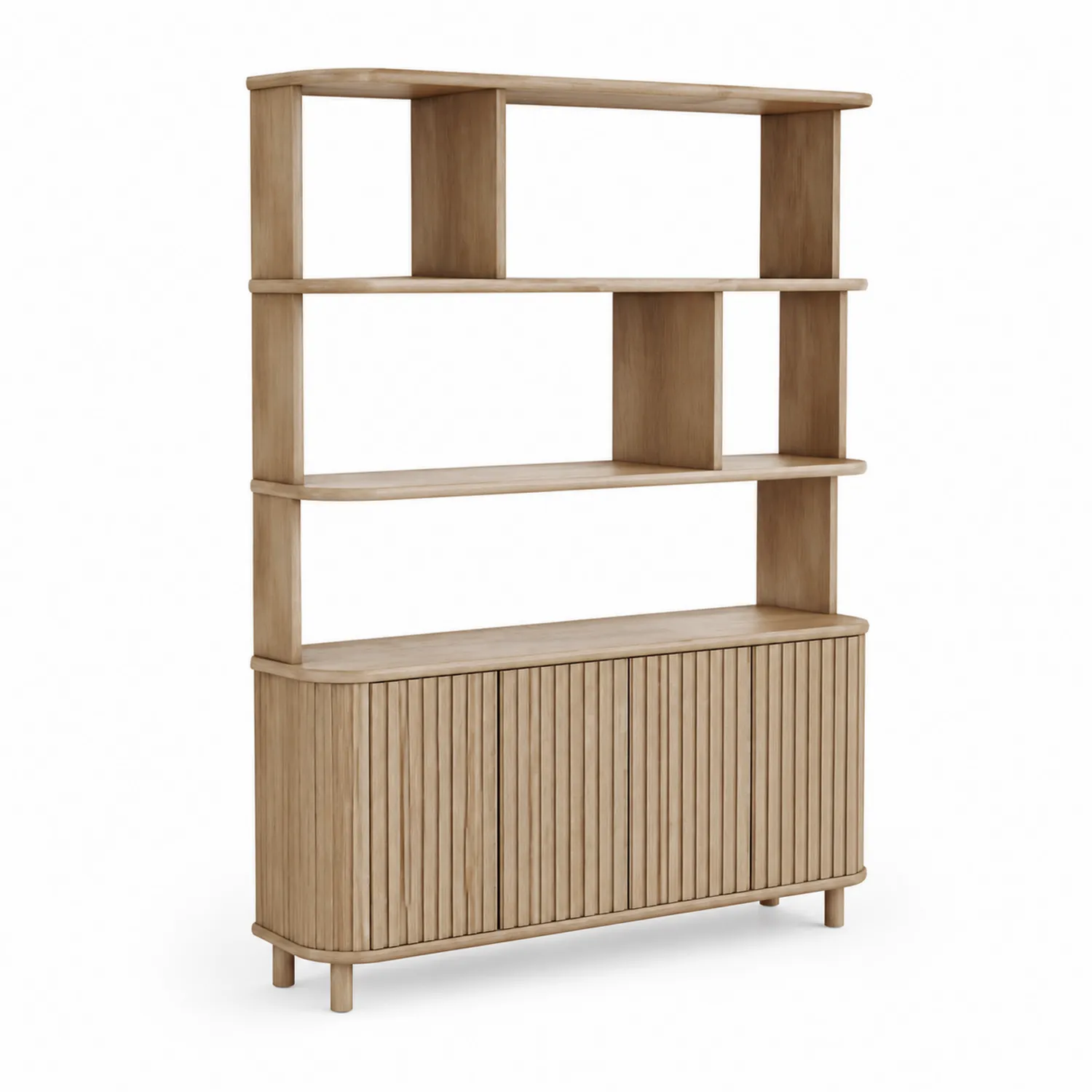 Estantería de Madera con Puertas 180x120x30 cm Color Natural-Velmirk