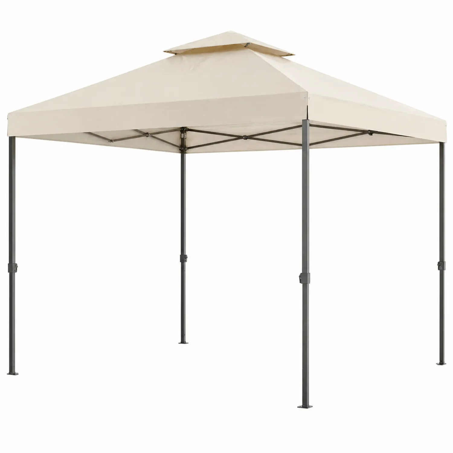 Carpa Plegable 3x3m Beige con Estructura de Acero-Velmirk