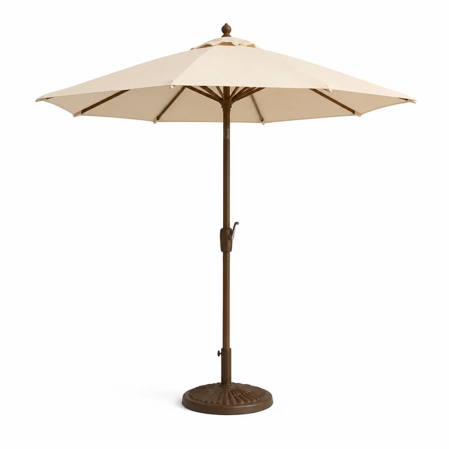 Sombrilla de Patio Redonda de Tela Acrílica Beige 300 cm-Velmirk