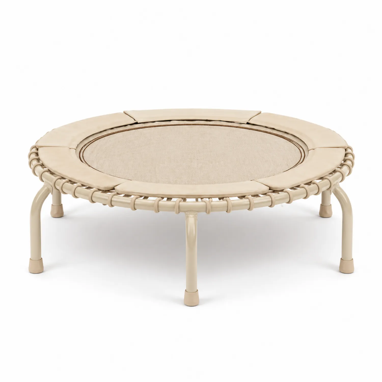Trampolín redondo de acero y polipropileno beige 100 cm-Velmirk