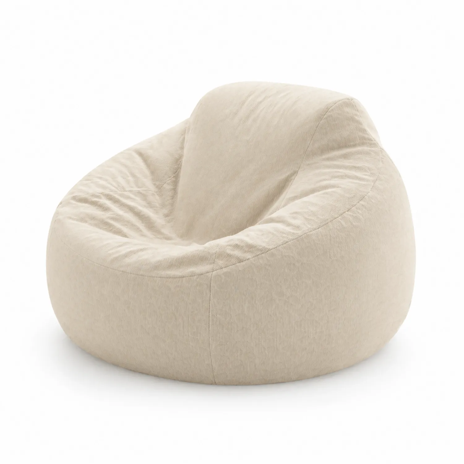 Puf de tela beige 100x100x70 cm-Velmirk