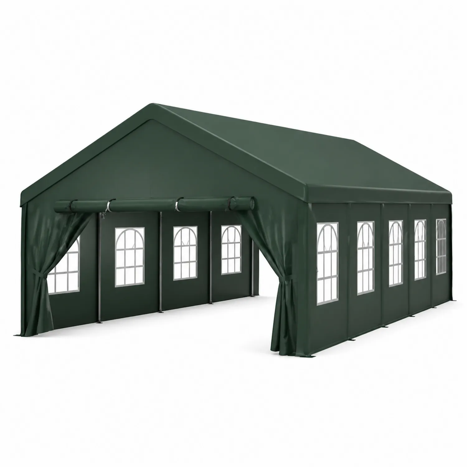 Carpa Exterior de Acero y PVC 6x12m Verde-Velmirk