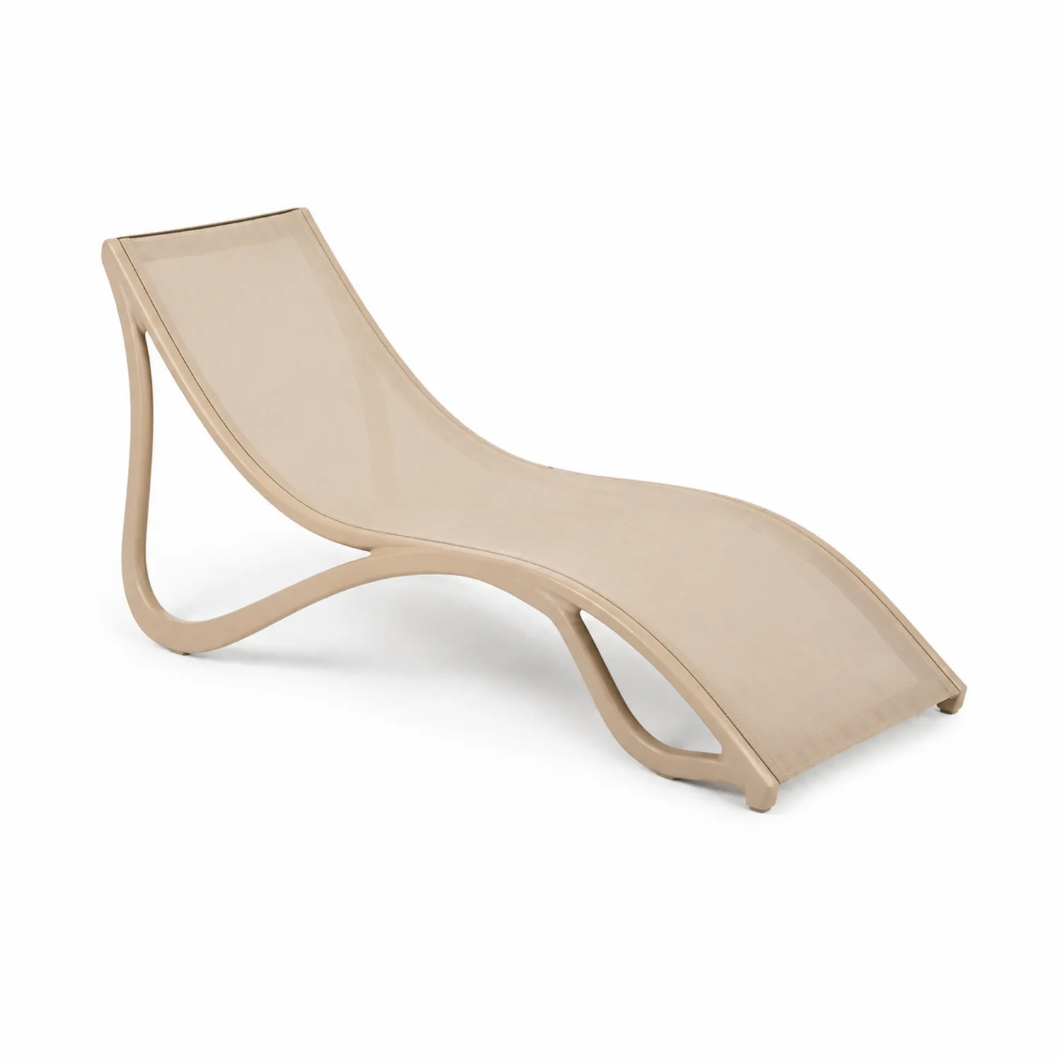 Tumbona de Resina y Poliéster 200 cm Beige-Velmirk