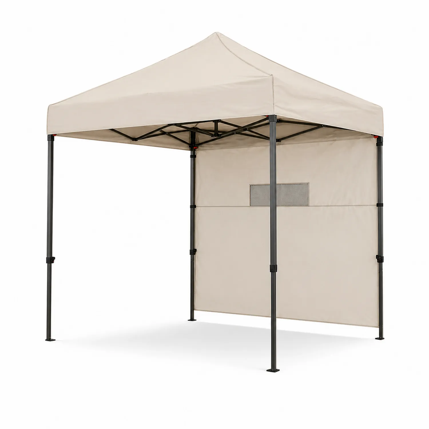 Carpa plegable 3x3 m Beige con Estructura de Acero y Techo de Poliéster-Velmirk