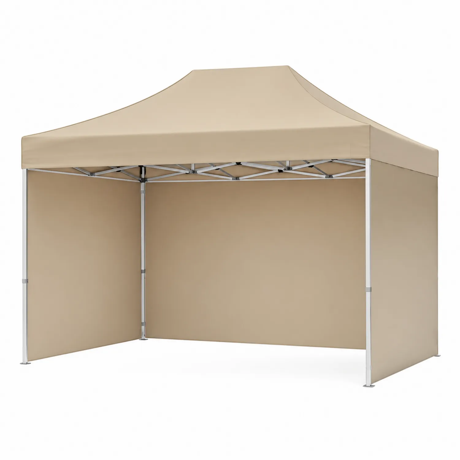 Carpa plegable de tela 3x3m con estructura de aluminio Beige-Velmirk