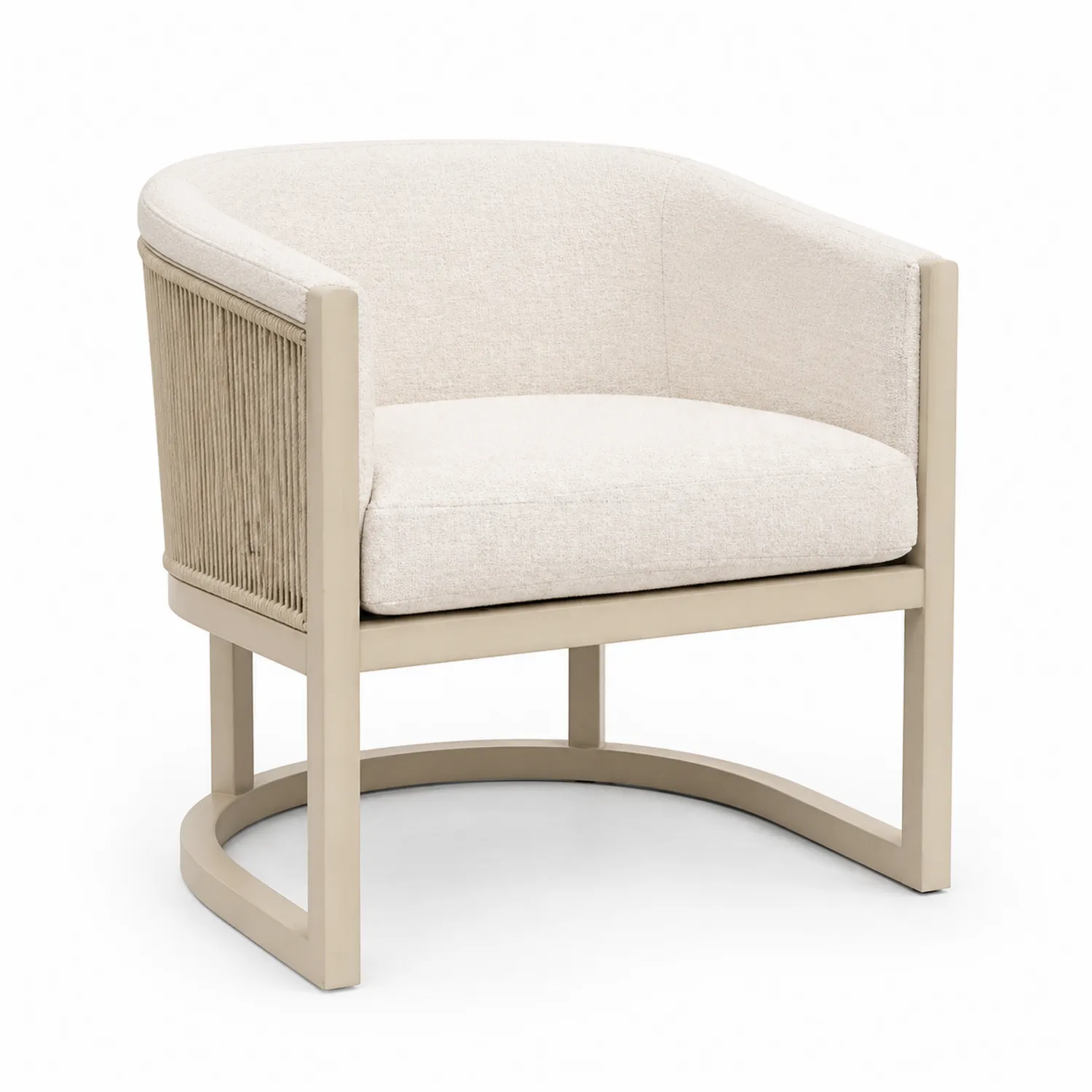 Sillón de Aluminio y Tela Beige-Velmirk