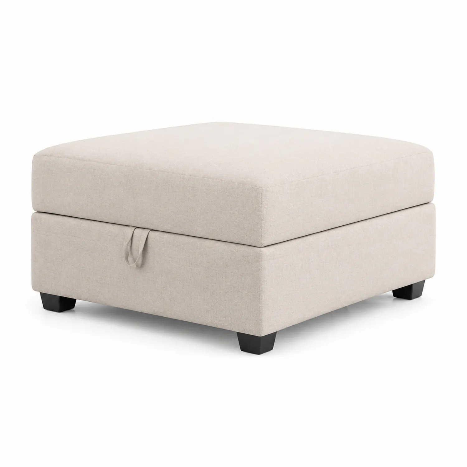 Puff cuadrado de poliéster con almacenamiento 90x90x45 cm-Velmirk
