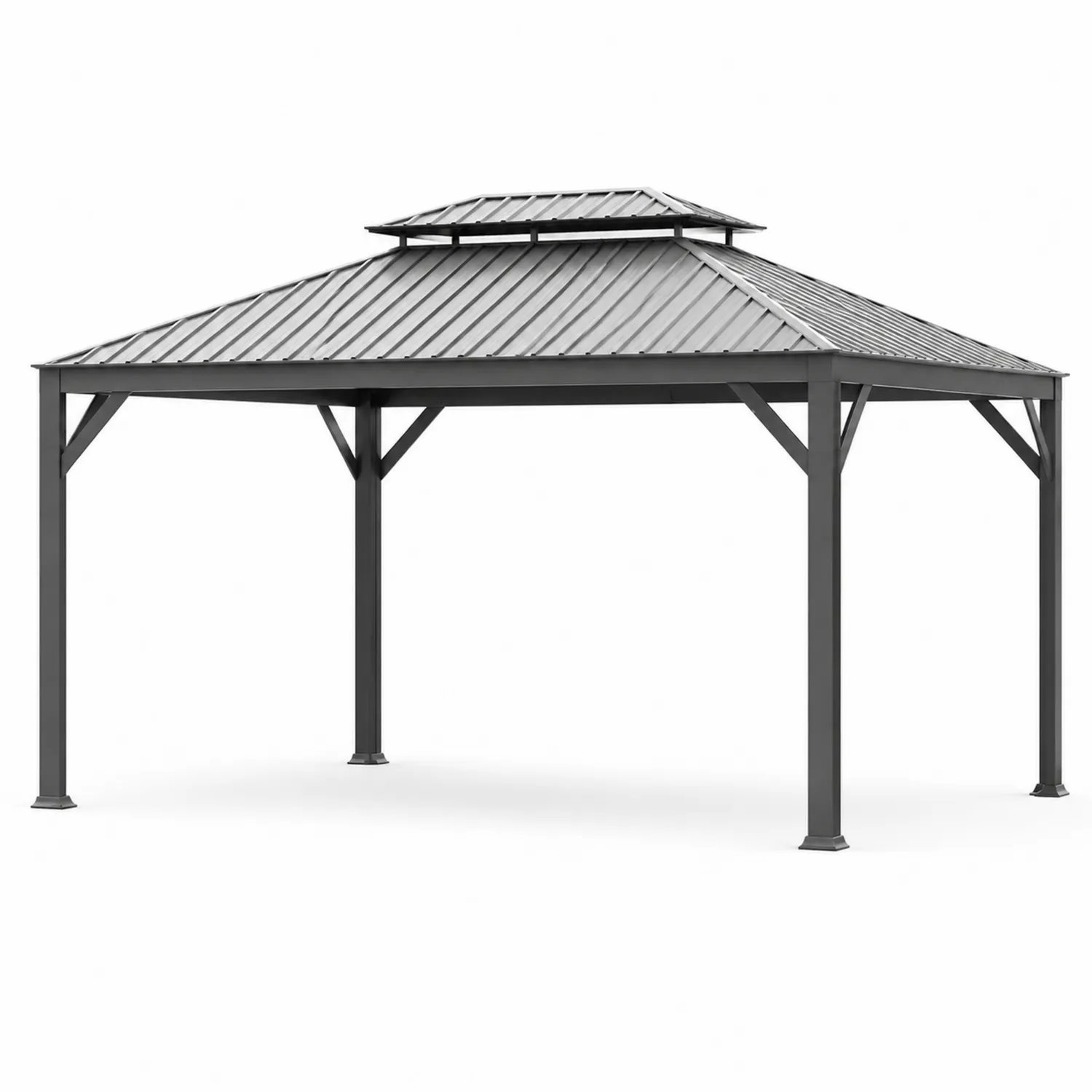 Cenador de acero galvanizado y aluminio para exteriores 365.76 cm-Velmirk