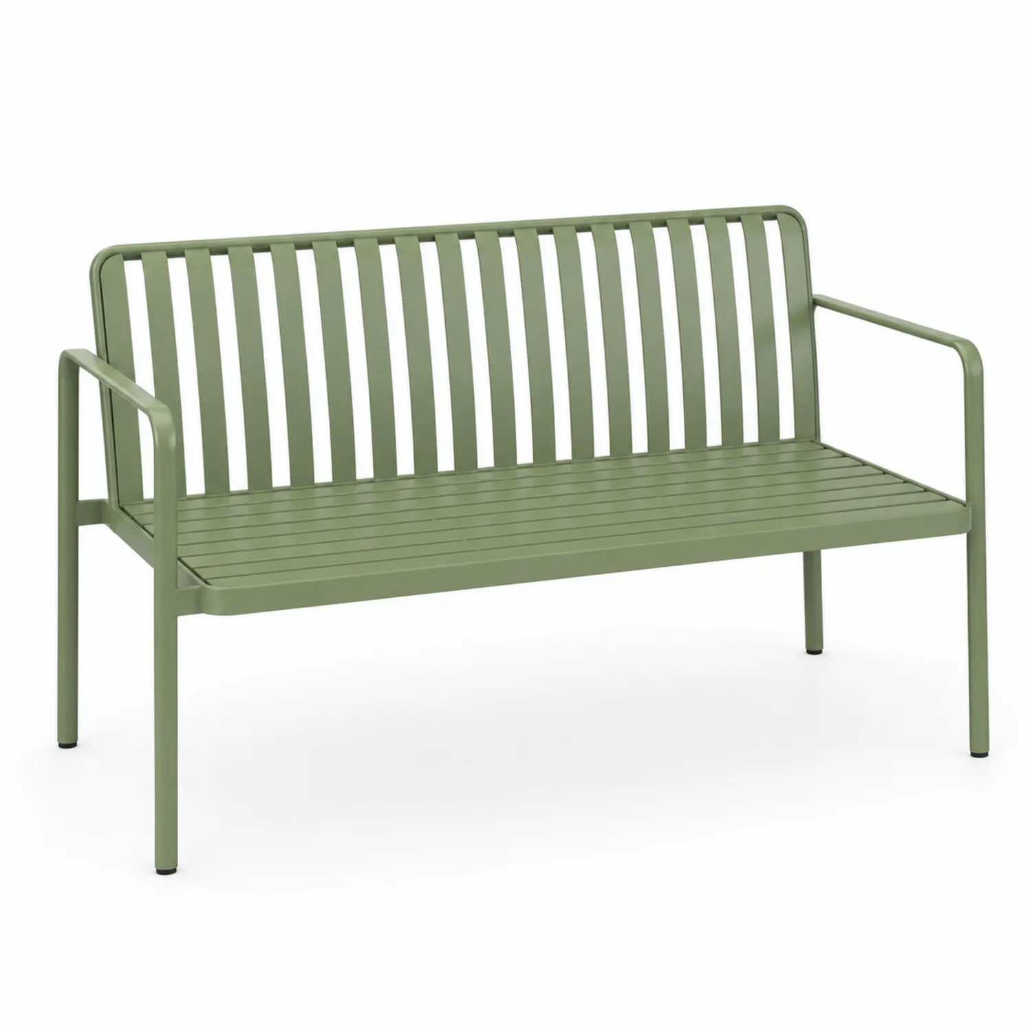 Banco de metal exterior verde 120cm-Velmirk
