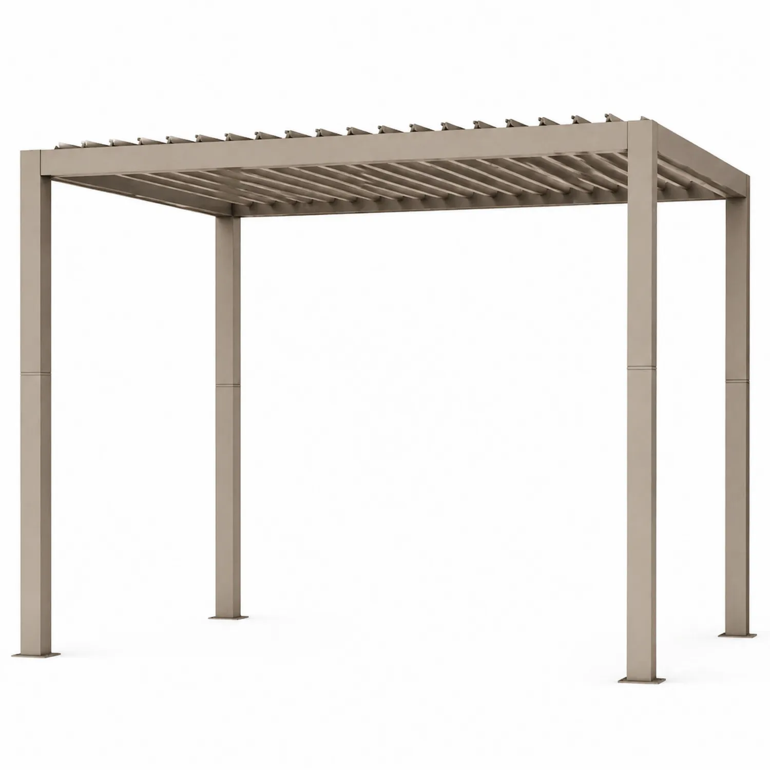 Pérgola de Aluminio con Recubrimiento en Polvo 300x400x250 cm Beige-Velmirk