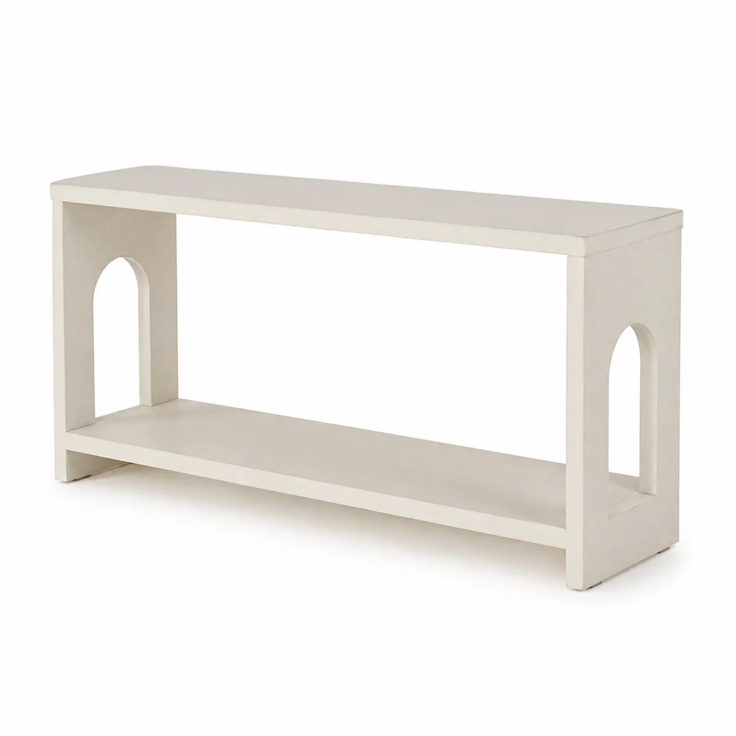 Mesa de recibidor de madera MDF blanca-Velmirk