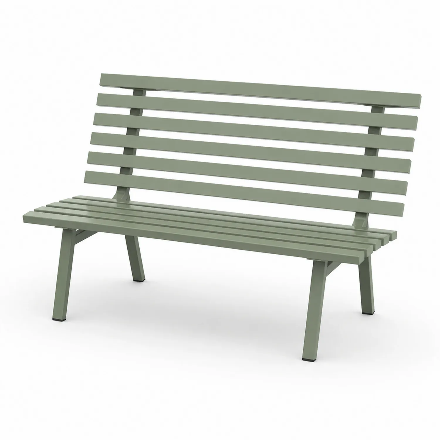 Banco de jardín de metal 120 cm Verde-Velmirk