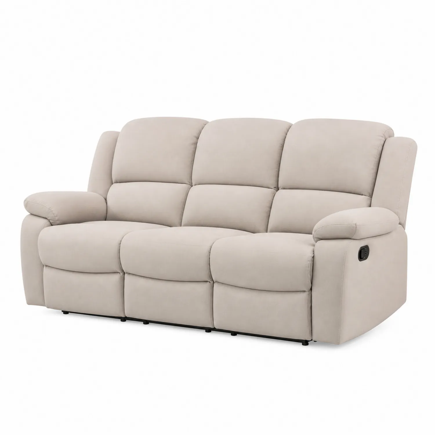 Sofa 3-osobowa z poliestru beżowa 220 cm