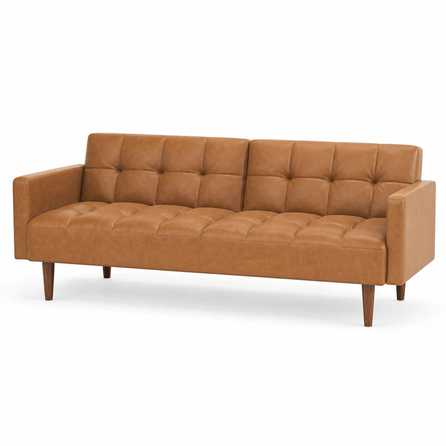 Sofa 3-osobowa z eko-skóry Brązowy 200 cm