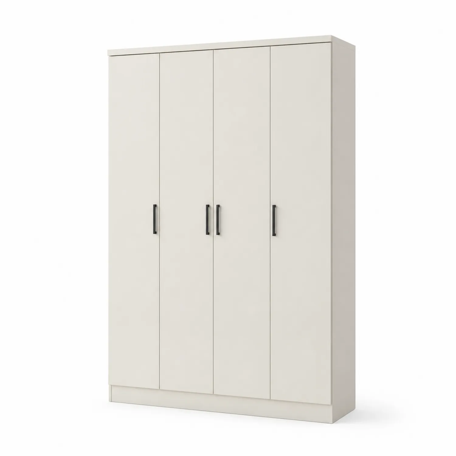 Szafa wolnostojąca 4-drzwiowa MDF Biała 200 cm x 120 cm x 50 cm