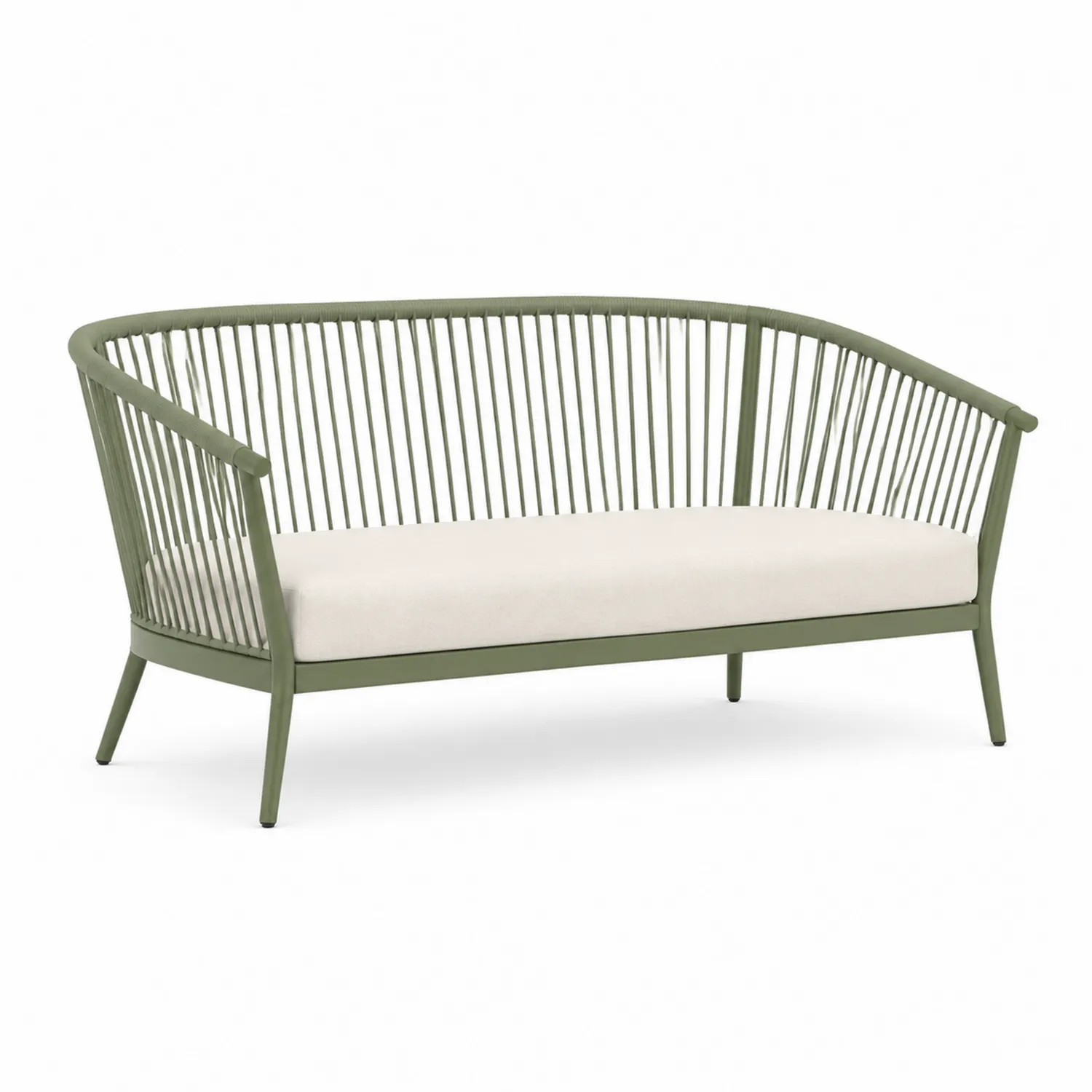 Sofa ogrodowa 3-osobowa metalowa z poliestrem 200x75x85 cm