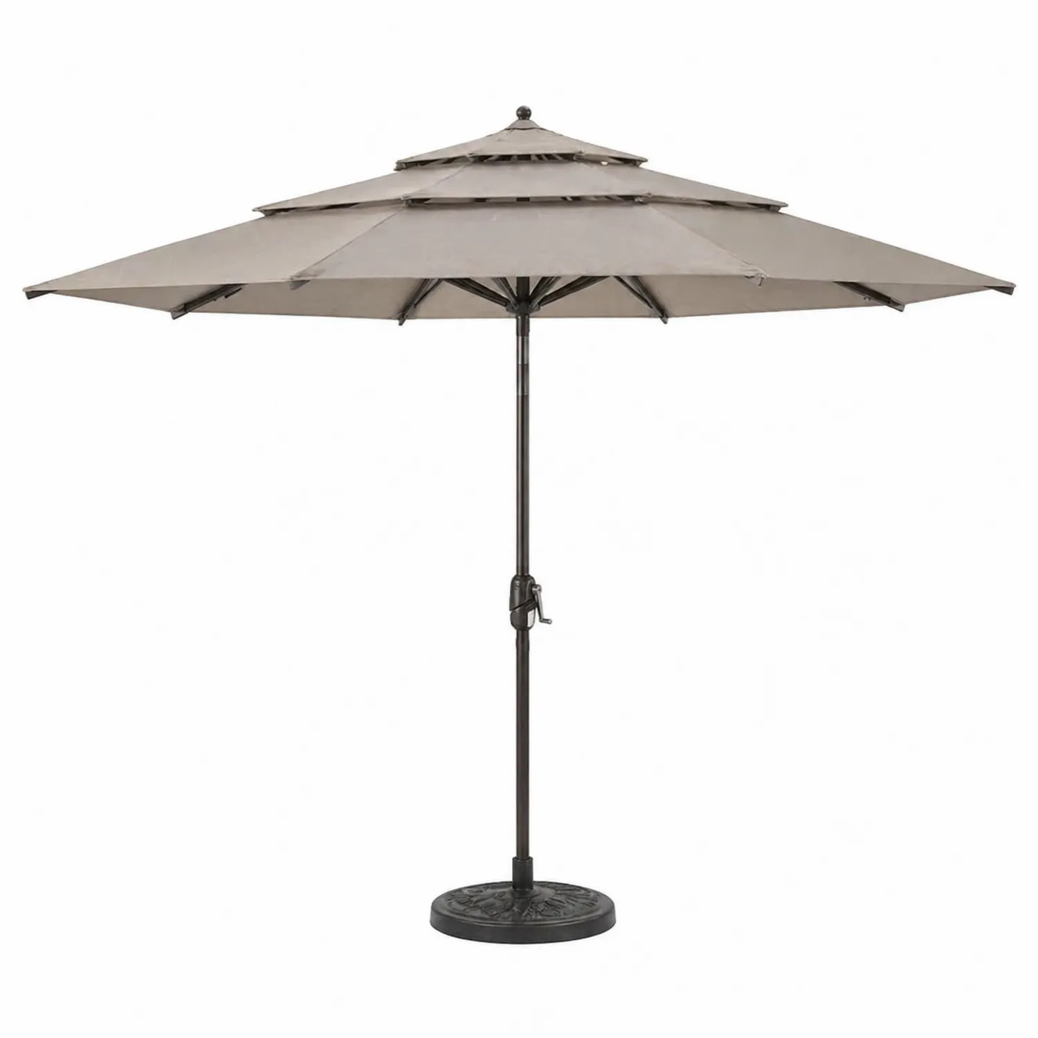 Parasol ogrodowy trójwarstwowy 3 m poliester stal