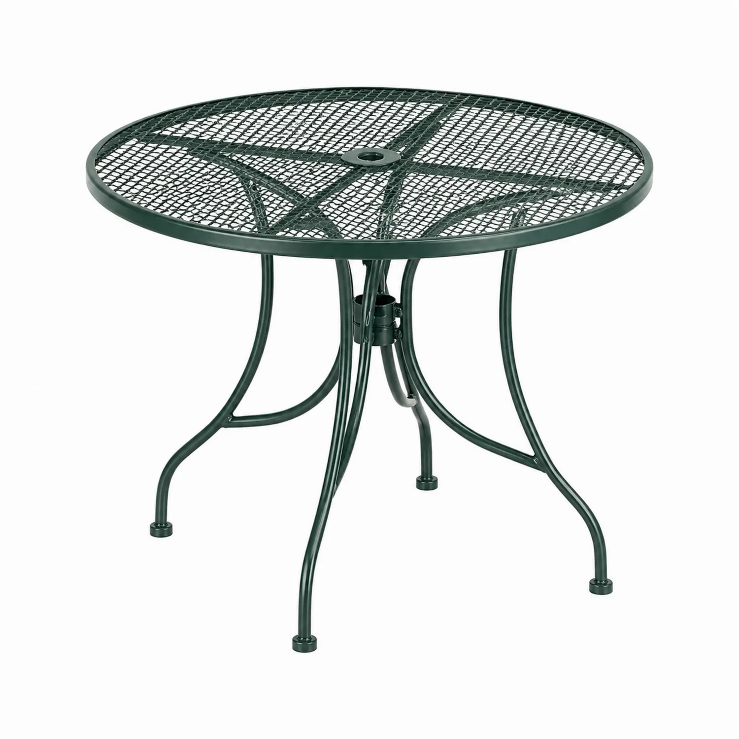 Stół ogrodowy okrągły metalowy zielony 90cm