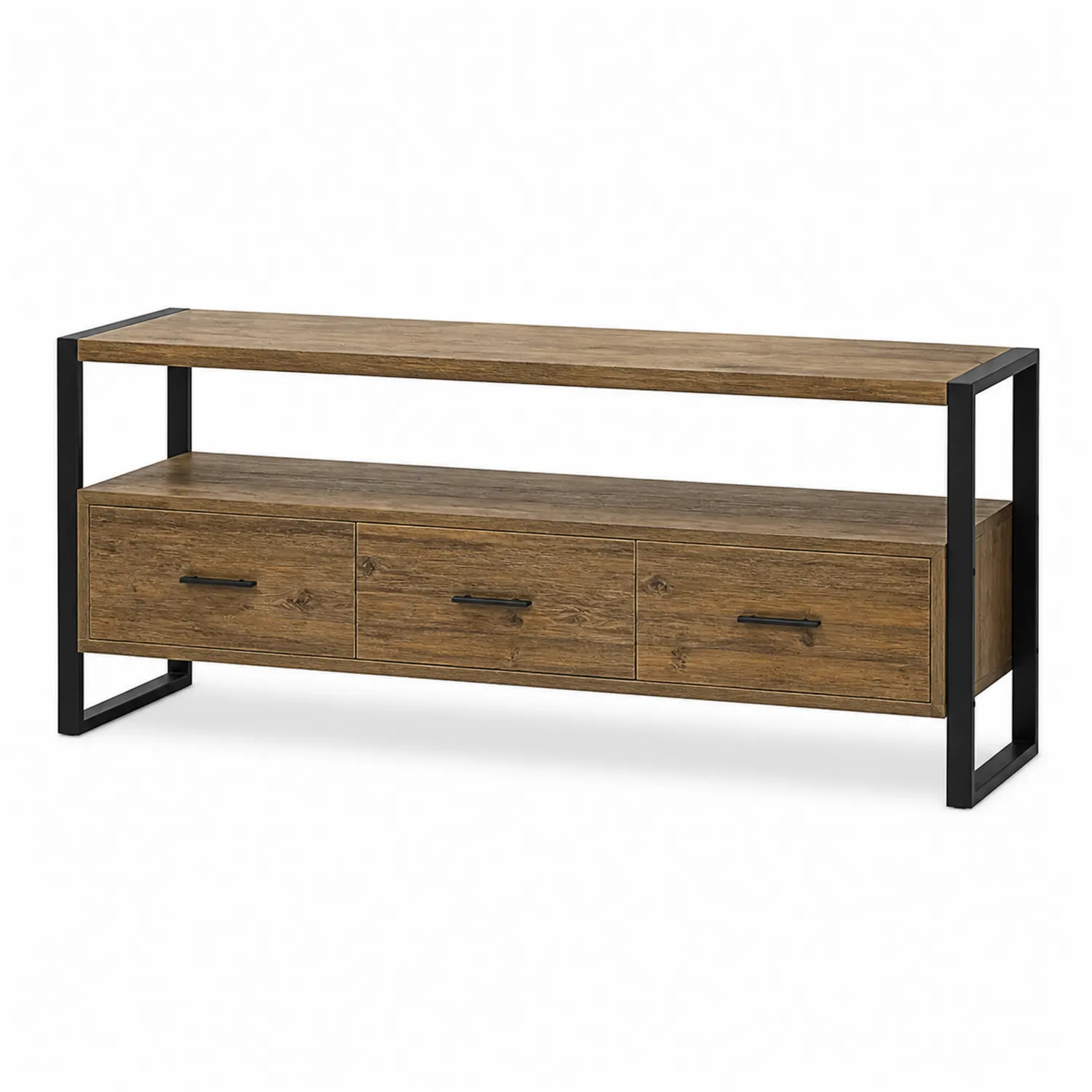 Szafka RTV z drewna i metalu 140x45x55 cm