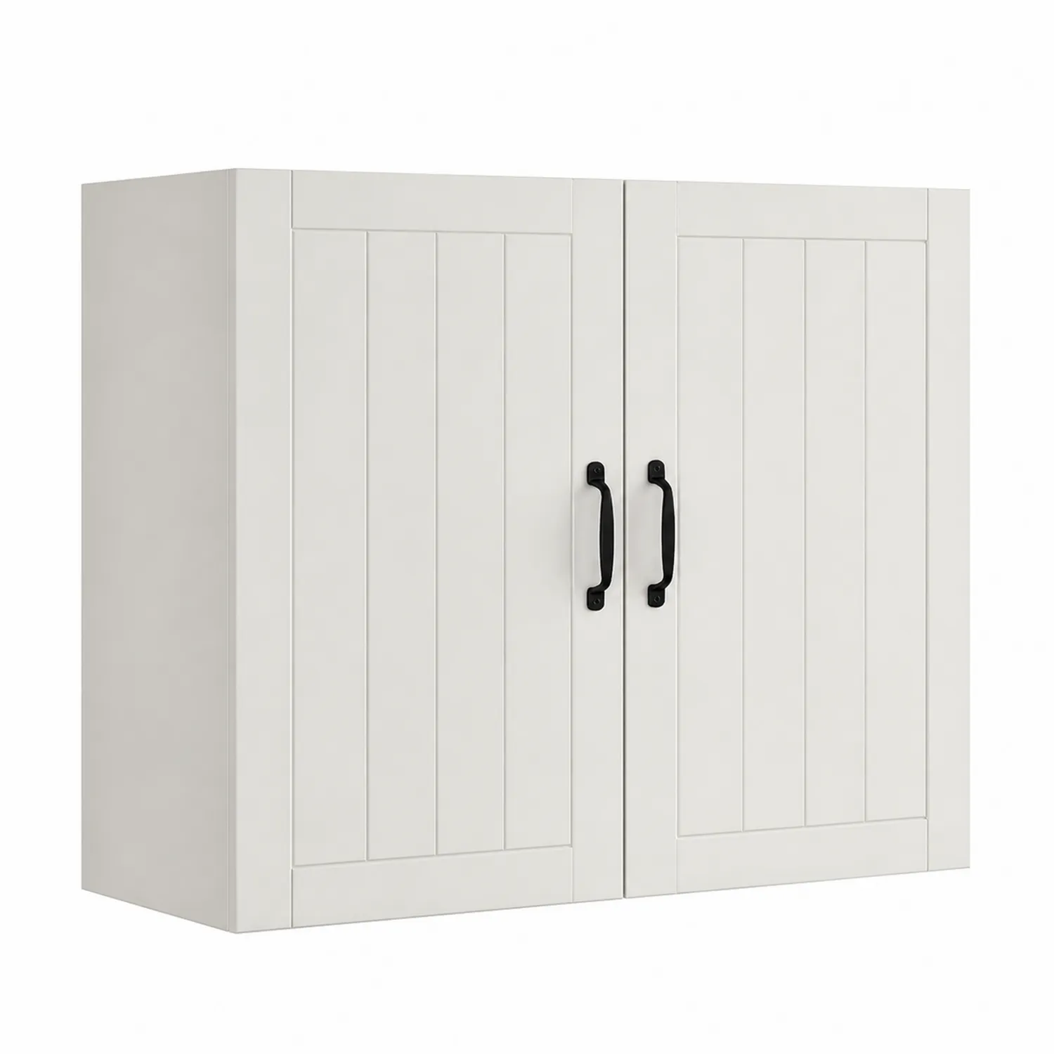 Szafka z podwójnymi drzwiami z MDF Biała 80x60x30 cm