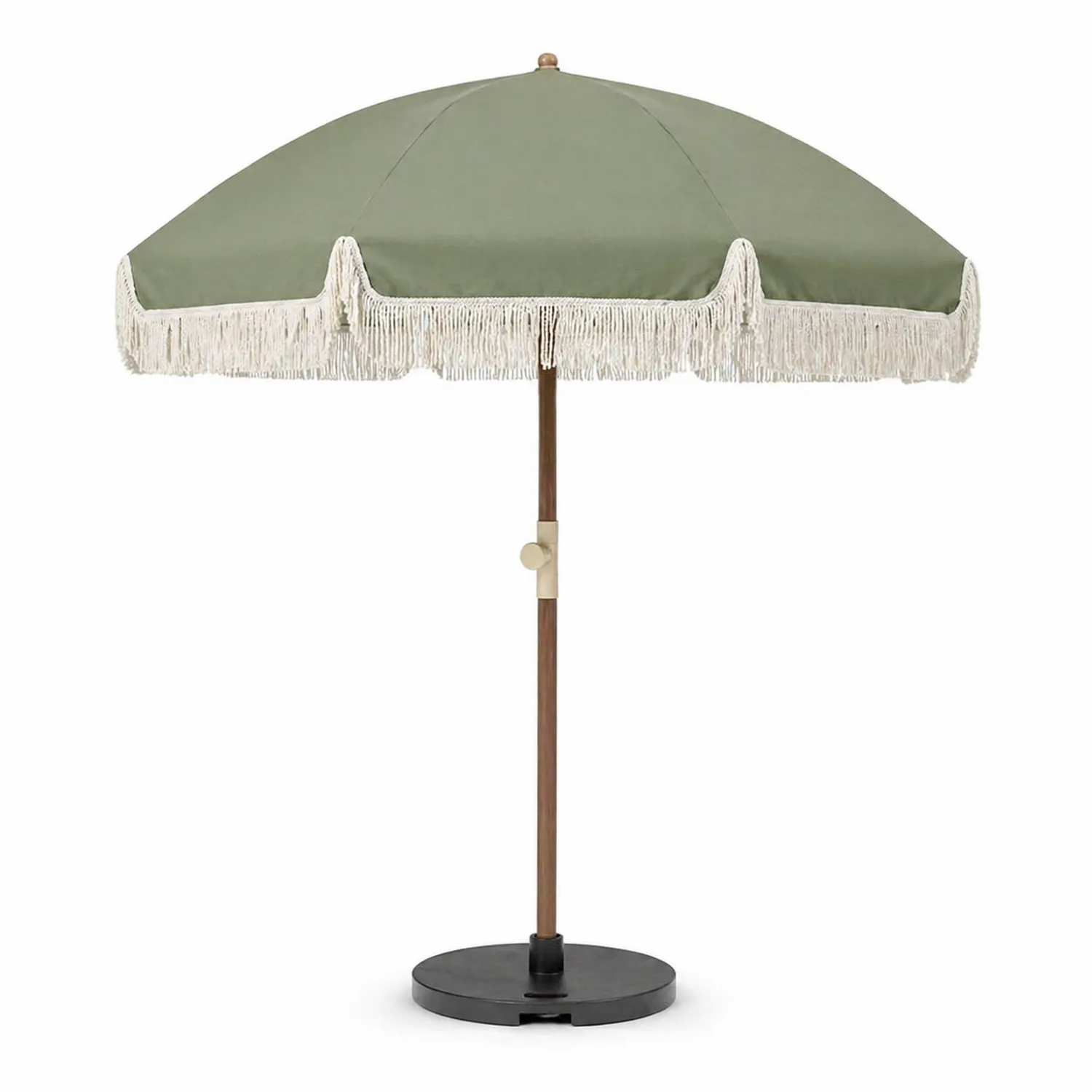Parasol ogrodowy z poliestru z frędzlami, 200 cm