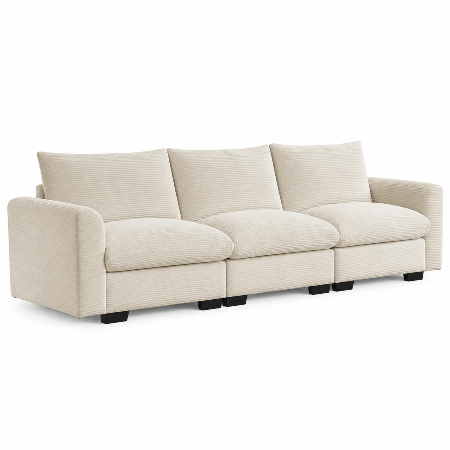 3-osobowa sofa sztruks beżowy