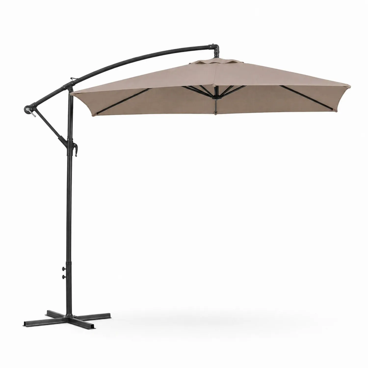 Parasol ogrodowy boczny stalowy 300 cm Beżowy