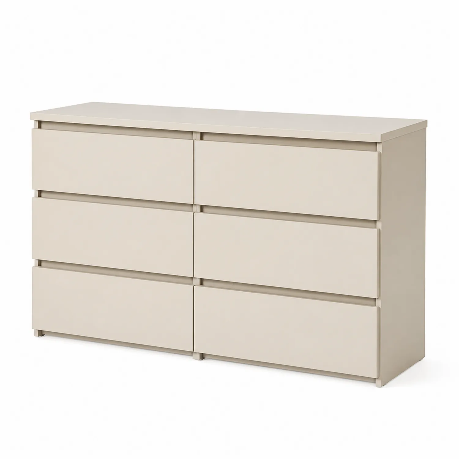 Komoda 6 szuflad Płyta MDF Beżowy 120x75x40 cm